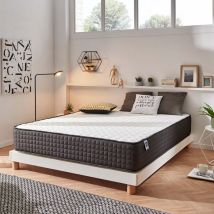 Naturalex - Colchón 160x200 cm - Titanio - Colchón Híbrido de Muelles Ensacados, Viscoelástica hr, Látex Azul, Equilibrado, Reversible, Grosor 30 cm
