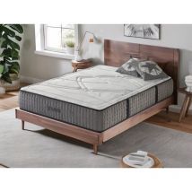 Matelas à Mémoire de Forme 180x180 Titán Idéal pour les Personnes Souffrant de Douleurs Dorsales 3 cm de Mousse Viscoélastique Matelas de Fermeté