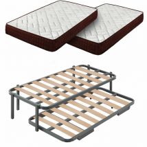 Colchón Viscosoft Ergos 13 + Cama Nido con 6 Patas, Medida: 80x190x13 cm