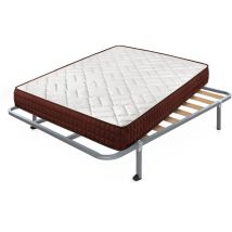 Cama Express - Colchón Viscosoft Ergos + Somier Hades con 4 Patas Cuadradas de 25 cm, Medida: 140x190x13 cm