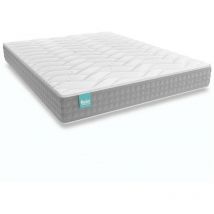 Nalui - Colchón Viscoelástico 67x190x21cm Blanco Talaia ±21cm Firmeza Media con Tejido Strech Bambú. Reversible Fabricado en España