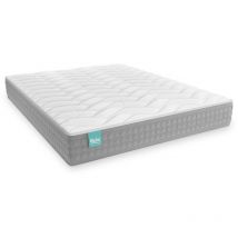 Colchón Viscoelástico 80x190x26cm Blanco Talaia ±26cm Firmeza Media con Tejido Strech Bambú. Reversible Fabricado en España - Nalui