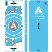 Wx-aquafitmat - Alfombra flotante Aquafitmat - Para piscinas - Entretenimiento divertido - Azul y blanco - Kit de amarre incluido - Waterflex