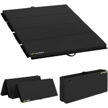 Colchoneta de gimnasia - 200 x 120 x 5 cm - plegable - negra - hasta 170 kg