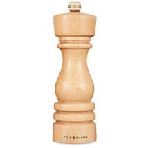 London 18cm Natural Beech Pepper Mill - Cole&mason