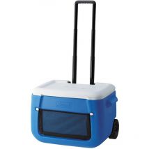 50QT Poly-lite Wheeled Mesh Kühlbox ,blau/weiß - Coleman