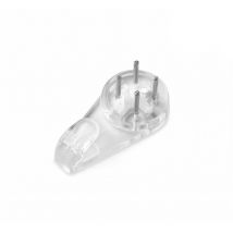 Colgador De Pared Plástico ClavosDeAceroTemplado 31x16x12mm Transparente Soporta5kg Inofix