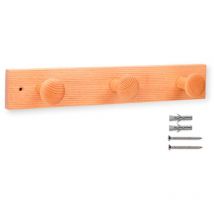 Colgador madera fresno 3 pomos con textura natural 3733-8-001 Inofix