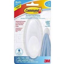Command - 3M 3m baño gancho grande para toallas 2,3kg bath17es , 3m baño gancho grande para toallas 2,3kg bath17es