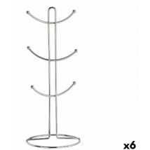 Kinvara - Colgador para tazas plateado metal 16 x 39 x 16 cm (6 unidades)