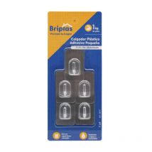 BRIPLAS colgador plastico adh. peq. 5 ud metalizado blister 5