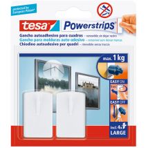 Gancho autoadhesivo cuadros Tesa Powerstrips 1 kg blanco