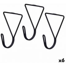 Giftdecor - Gift Decor Colgadores Negro Metal Triangular Set 3 Piezas (6 Unidades)