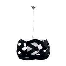 Colgante ACUARIO grande 1xE27 68d Negro/Blanco
