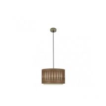 Colgante alexandra 1xe27 cuero/madera oscura regx30x30 cm