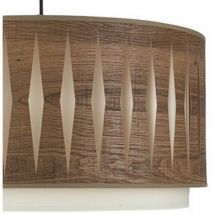 Senko - fabrilamp Colgante alexandra Cuero/madera Oscura Regulable
