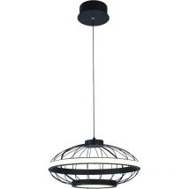 Forlight - Colgante Cercle led 22W Blanco Neutro - 4000K Negro para Interior de Techo en Comedor, Salón, Cocina