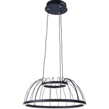 Forlight - Colgante Cercle led 24W Blanco Neutro - 4000K Negro para Interior de Techo en Comedor, Salón, Cocina