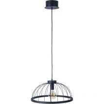 Colgante Cercle LED E27 39W Blanco Neutro - 4000K Negro para Interior de Techo en Comedor, Salón, Cocina
