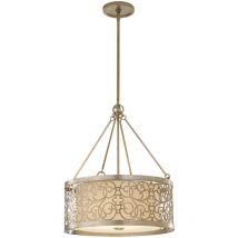 Elstead - Arabesque 4 ljus cylindrisk taklampa Silver Leaf, E27