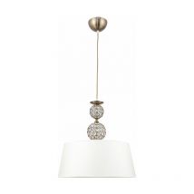 Interlusa - Colgante kegan 1xE27 Al.Reg.xD.54cm Cuero/Blanco