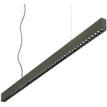 Ideal Lux - Colgante de barra recta lineal decorativa led negra, 3000K