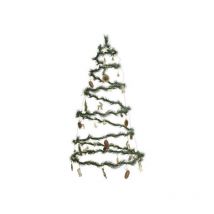 Kaemingk - Colgante Espiral Árbol de Navidad Luminoso Blanco dim 58 cm