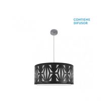 Senko - fabrilamp Lampara Colgante modelo Katerina Cromo/madera Negra