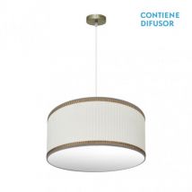 Ciondolo Soprano 2xe27 Cuoio/beige Regx50x50 Cm