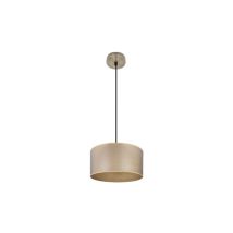 Fabrilamp - Colgante tania 1xe27 cuero/madera clara regx30x30 cm