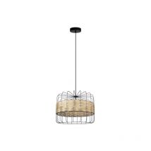 Fabrilamp - Colgante Zenda 1xe27 Forja/ratan Regx45x45 Cm
