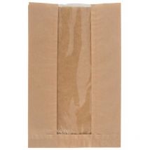 Sachet kraft avec fenêtre en cellulose écru - colis 1000 sachets