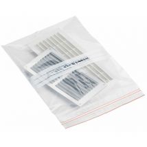 Sachet à fermeture zip 60 μ à bandes blanches sans - colis de 1000 sacs