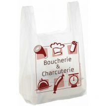Sac bretelle 50 μ liassé impression métier BOUCHERIE & CHARCUTERIE - COLIS DE 500