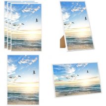 Vidaxl - Collage de cadres photo 3 pcs de table Blanc 10x15 cm mdf - cadre photo - cadres photo - Home & Living - Blanc