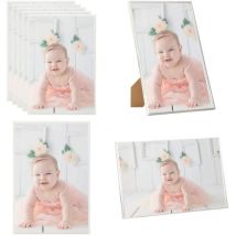 Vidaxl - Collage de cadres photo 5 pcs de table Argenté 21x29,7 cm mdf - cadre photo - cadres photo - Home & Living - Argent