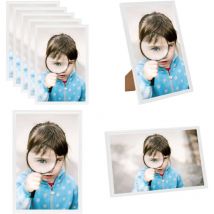 Vidaxl - Collage de cadres photo 5 pcs de table Blanc 21x29,7 cm mdf - cadre photo - cadres photo - Home & Living - Blanc