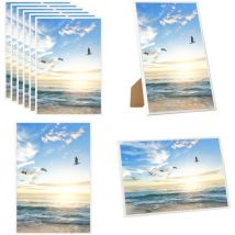 Vidaxl - Collage de cadres photo 5 pcs de table Blanc 21x29,7 cm mdf - cadre photo - cadres photo - Home & Living - Blanc