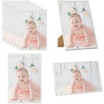 Vidaxl - Collage de cadres photo 5pcs au mur table Argenté 59,4x84cm mdf - cadre photo - cadres photo - Home & Living - Argent