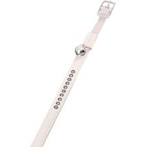 Flamingo Pet Products - Collare Monte Carlo K & F Monte Skin Artificiale, 11 Mm, 30 Cm Bianco