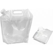 Modou - Collapsible Water Canister, Portable Collapsible Water Tank for Outdoors and Camping, 2 Pieces, 5L and 10L, White