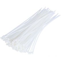 Bridas blancas rápidas paquete de 100 bridas 200 x 4,6 mm