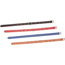 Arppe - Collar de cuero con forro - Negro - 27-32 cm