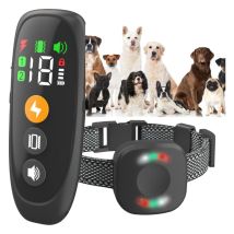 KZQ - Collar de entrenamiento para perros con control remoto, recargable e impermeable IP68. Collar de choque con 4 modos de entrenamiento, pitido,