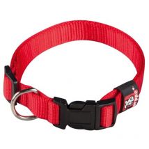 Arppe - Collar de nailon regulable - Rojo - 21-32 cm