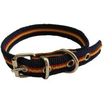 Collar de perro bandera de españa de algodon azul, Collar 25 cms Offerta esclusiva