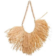 Wanderlust Deco - Collar decoración de pared de fibra natural marrón 26x02x13
