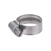 Aroz - 2 Abrazaderas de Sujeción de Acero Inoxidable Ancho 12 milímetros Diámetro de Sujeción 16-25 mm