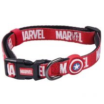Collier Premium pour chiens de Marvel Noir, Rouge et blanc - Taille s-m - Fermeture rapide de Click - Détails sur 3D - Collier de Dog Perro Fait de