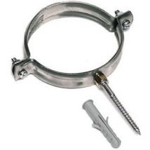 Collare per canna fumaria 8 cm in acciaio inox completo viti tassello accessorio ricambi